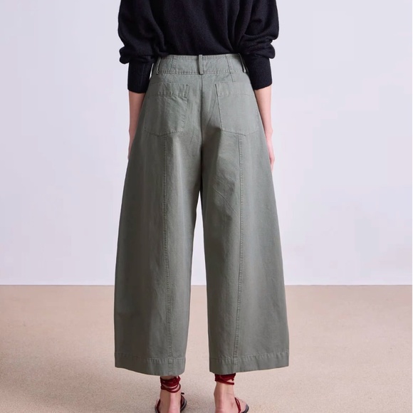 Apiece Apart Cybil Cropped Trouser in Thyme Size 6 - Picture 3 of 14